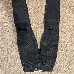COPY - H&M Black Denim Moto Skinny Jean